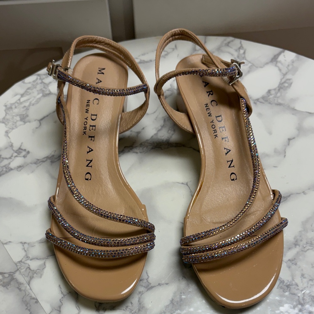 Marc Defang Rhinestone strappy sandals size 7.5 EUC